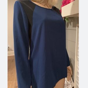 J. Crew Blue and Black Long Sleeve Top 10